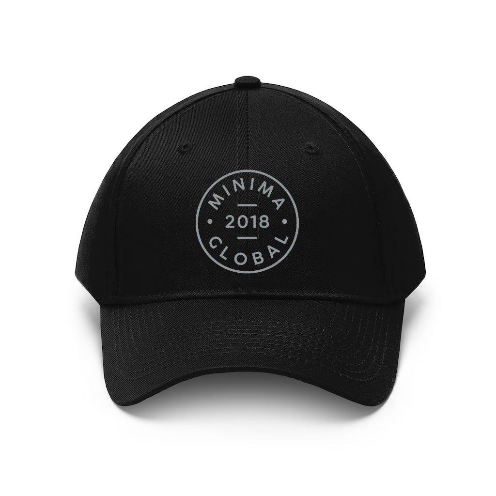 Minima Global Badge Unisex 6-panel Cap - Black/Grey
