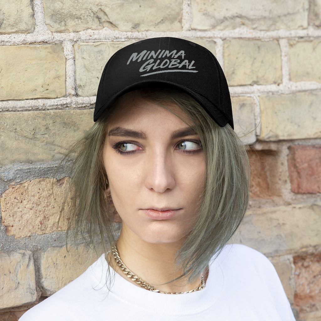 Minima Global Brush Unisex 6-panel Cap - Black/Grey