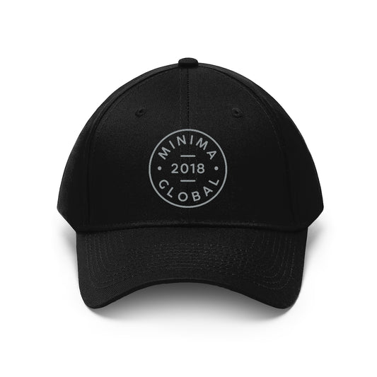 Minima Global Badge Unisex 6-panel Cap - Black/Grey