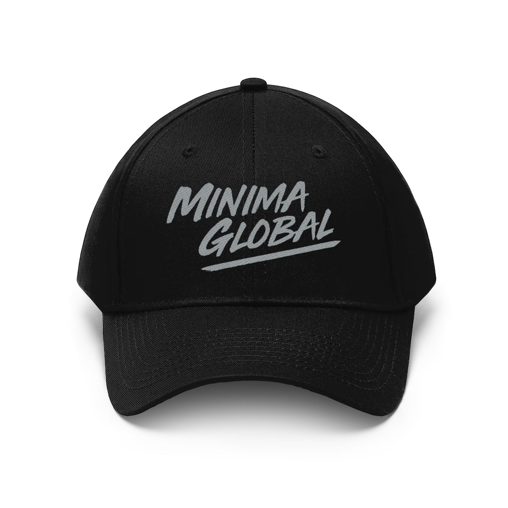 Minima Global Brush Unisex 6-panel Cap - Black/Grey