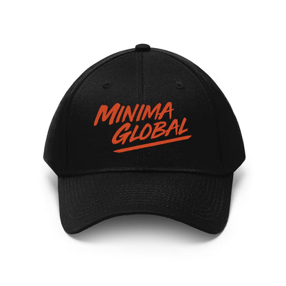 Minima Global Brush Unisex 6-panel Cap - Black/Orange