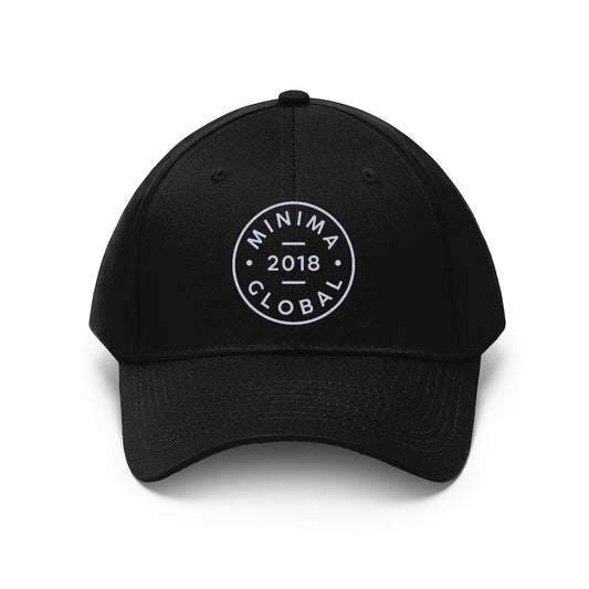 Minima Global Badge Unisex 6-panel Cap - Black/Light Grey